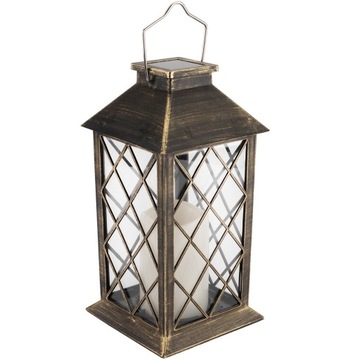 Садовый светильник СОЛНЕЧНАЯ СВЕТОДИОДНАЯ ЛАМПА ФОНАРЬ 28см ПАТИНА СОЛНЕЧНЫЙ САД