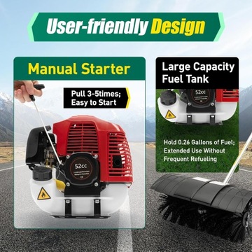 БЕНЗИНОВАЯ СНЕГООЧЕТАТЕЛЬНАЯ МАШИНА ЩЕТКА ДЛЯ ГАЗОНА LEAF