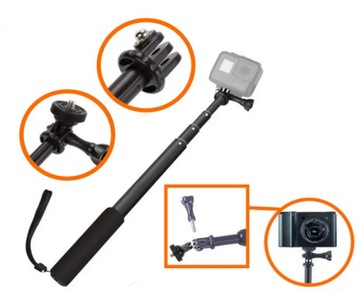 MONOPOD WODOODPORNY selfie stick kijek do GoPro Black 4 5 6 7 8 9 10 11 12