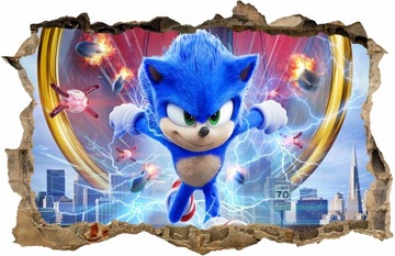 SONIC Naklejka na ścianę dziura 3d 40x26 #42