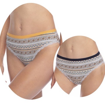 2x LAMA MAJTKI DAMSKIE BAWEŁNIANE FIGI BIKINI ROZ. 2XL