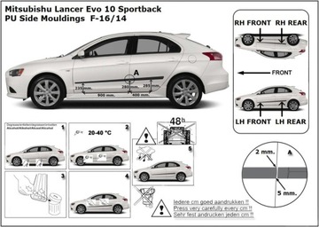 LIŠTA BOČNÍ MITSUBISHI LANCER VIII 07-17, SDN