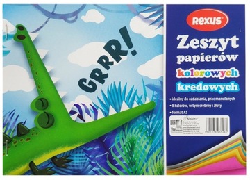 ZESZYT PAPIERÓW KOLOROWYCH KREDOWANYCH A5/8k