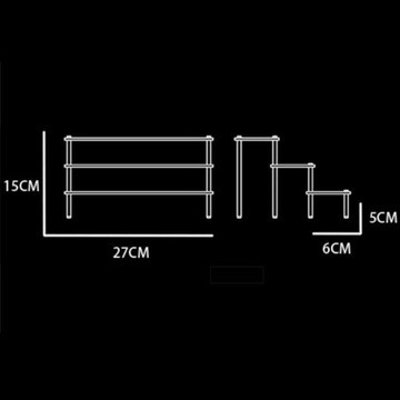 3-х ярусная многофункциональная акриловая полка для парфюмерии и макияжа, игрушка 30х15см Д х В