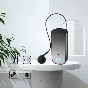 Гарнитура с выдвижным кабелем Бизнес-наушники черного цвета.