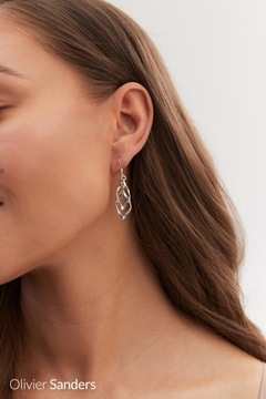 ЖЕНСКИЕ СЕРЕБРЯНЫЕ ПОДВЕСКИ СЕРЬГИ, ДЛИННЫЙ ЗАЖИМ 925, ПОДАРОК ​​МАМЕ ЖЕНЕ