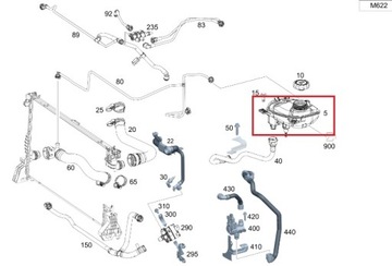 MERCEDES VITO W447 NÁDRŽ VYROVNÁVACÍ CHLADIČŮ ORIGINÁLNÍ