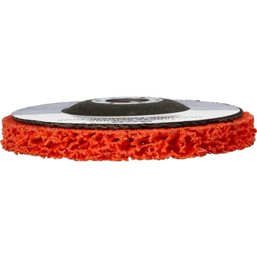 Абразивный диск для удаления ржавчины INOX METAL на флизелине черный волос 125