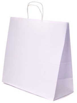 biała TORBA PAPIEROWA na zakupy do PAKOWANIA a3 duża 200 szt / 40x18x39 cm