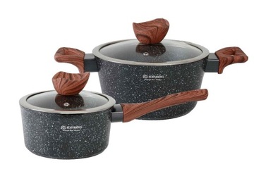 Набор кастрюль и сковородок с мраморным покрытием, 15 шт. Эденберг EB-5617