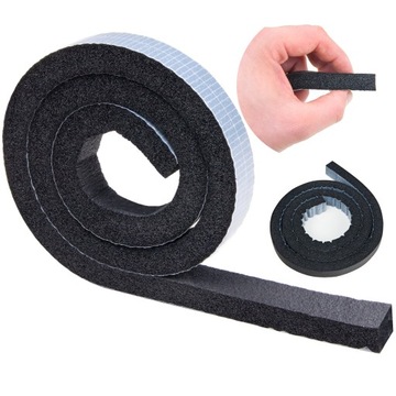 САМОКЛЕЯЩАЯСЯ ПРОКЛАДКА для ДВЕРЕЙ, ОКОН, ВОРОТ, РЕЗИНЫ, ПЕНЫ, 13 мм, 1 м
