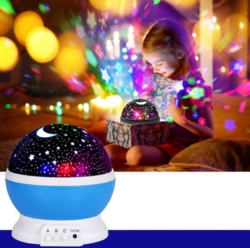 ЗВЕЗДНЫЙ СВЕТОДИОДНЫЙ ПРОЕКТОР ВРАЩАЮЩИХСЯ ЗВЕЗД + НОЧНАЯ ЛАМПА