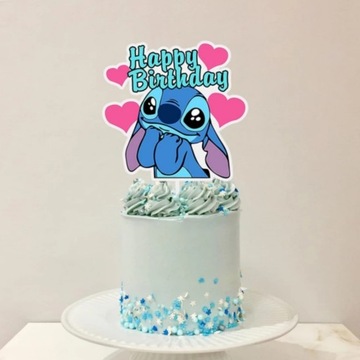 Topper STITCH 13szt. na tort Urodzinowy, na MUFFINEK STICZ STICH