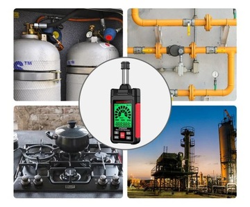 DETEKTOR WYCIEKÓW GAZU DŁUGA TELESKOPOWA SONDA METAN PROPAN BUTAN CO ALARM