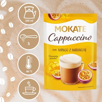Кофейный напиток Кофе Капучино Манго Маракуйя с пеной Без Мокате Эспрессо-машина