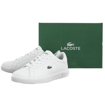 LACOSTE Buty młodzieżowe Powercourt białe 36