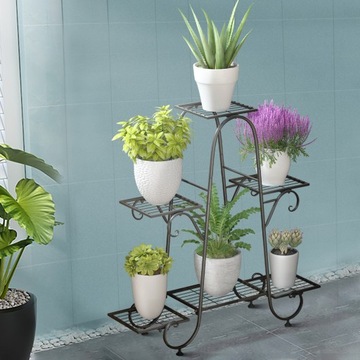 Zagęścić Czarny loft nowoczesny stojak na kwiaty