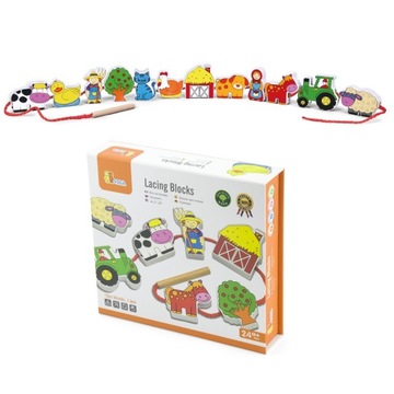 VIGA STRINGER ДЕРЕВЯННАЯ РЕЗЬБА FARMA BLOCKS MONTESSORI