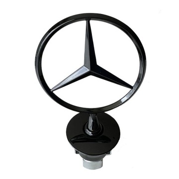 ZNAK HVĚZDA ZNAKY LOGO MERCEDES BENZÍN NA PŘEDNÍ KAPOTA ČERNÁ MATOVÝ 