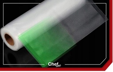 Рулон фольги ChefOne с накаткой 12см, 6м для термосварки + НАКЛЕЙКИ