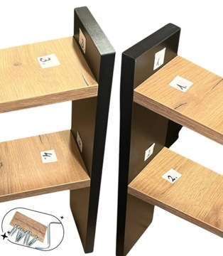 SZAFKA REGAŁ PÓŁKA NA BLAT STOJĄCA 45x35x11 Czarny+Dąb