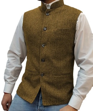 2023 Nowa Men's Vest Single Breasted Slim Fit Vintage Waist