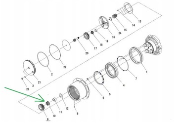 Takeuchi TB125 Подшипник главной передачи TB 125 2-го ряда