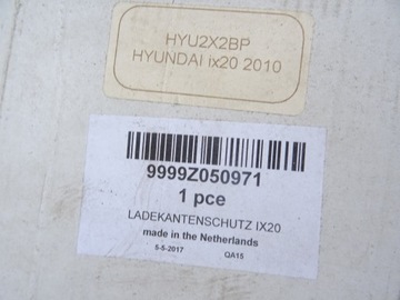 LIŠTA OSOBNÍ STRÁŽCE NÁRAZNÍKU ZADNÍ HYUNDAI IX20