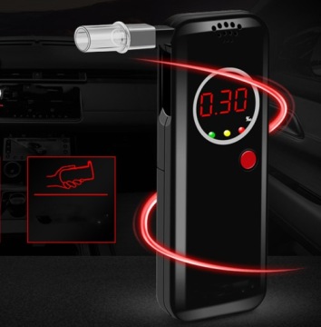 ПРОФЕССИОНАЛЬНЫЙ ПОЛИЦЕЙСКИЙ Алкотестер с 12 мундштуками и футляром