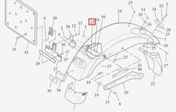 СТОЙКА КРЫЛА HARLEY SPORTSTER XL883 1200 98+