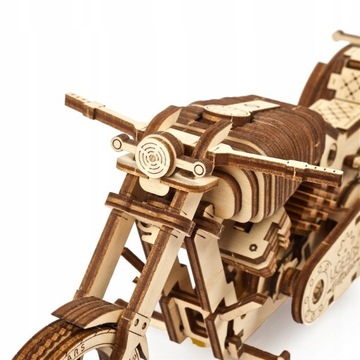 Мотор Мотоцикл ПАЗЛ 3D механический деревянный
