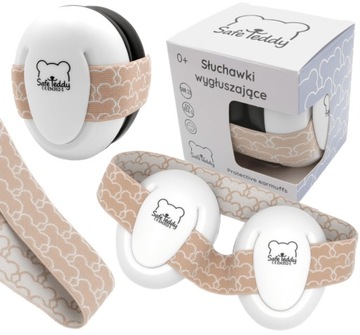 SafeTeddy Słuchawki wygłuszające ochronne dla niemowląt 0m+ Beżowy