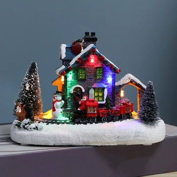 ŚWIECĄCE OZDOBANIA WYKOŃCZENIA ŚWIĄTECZNEJ WIOSKI