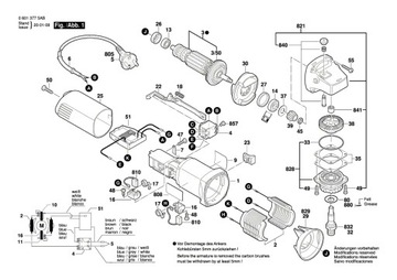 Регулятор скорости Bosch для шлифовальной машины GWS 850 CE