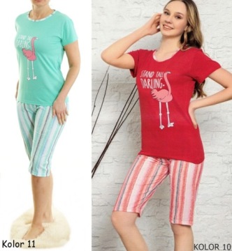 Хлопковая пижама ANGEL с короткими рукавами и брюками 3/4.