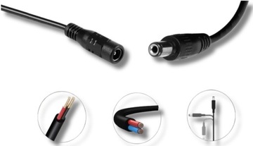 УДЛИНИТЕЛЬ шнур питания для WIFI IP SIM камер 5М 5,5х2,1мм