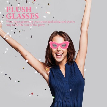 Забавные плюшевые очки. Новинки в фотокабине.