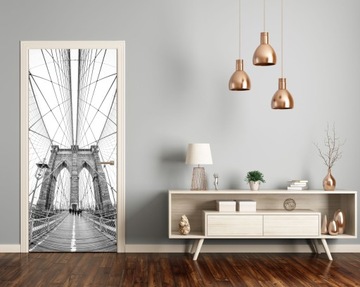 ЧЕРНО-БЕЛЫЕ ДВЕРНЫЕ СТЕННЫЕ ОБОИ Веревочный мост