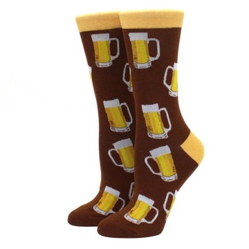 Women Happy Funny Socks Print Art Cute Spring