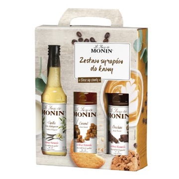 Zestaw syropów Monin set kawowy mix smaków 3x250ml