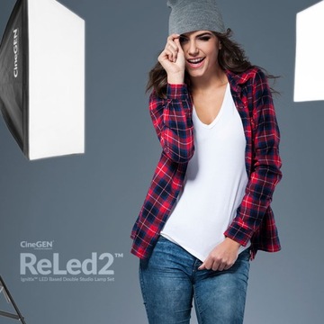 2x Lampa fotograficzna Softbox 40x40 Żarówki LED