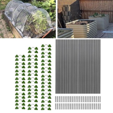 Обручи садовые для грядок Каркас из стекловолокна Обручи для садовых растений 60шт