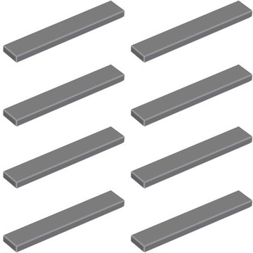 LEGO Płytka Tile 1x6 Ciemny Szary DBG 6636 4210651 6636 - 8szt