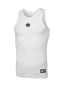 PITBULL TANK TOP RIB SMALL LOGO WHITE XXL