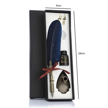 Перо для каллиграфии в стиле ретро с набором из 2 перьев, перо, фонтанное письмо