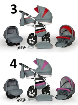 VERDI ELIZ ДЕТСКАЯ КОЛЯСКА 3В1 + СУМКА + АКСЕССУАРЫ