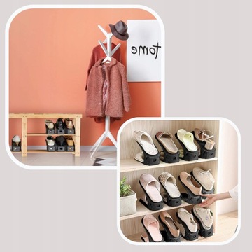 10 ПОЛОК ДЛЯ ОБУВИ, РЕГУЛИРУЕМАЯ ПОЛКА-ОРГАНИЗАТОР ДЛЯ ГАРДЕРОБА В ПРИХОЖЕЙ