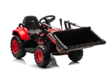 TRAKTOR NA AKUMULATOR 12V 2x45W PRZYCZEPKA ŁYŻKA CZERWONY