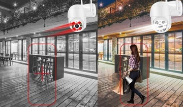 НАРУЖНАЯ КОММУТАЦИОННАЯ КАМЕРА WiFi IP 4x ZOOM 5Mpx 25 FPS Белый