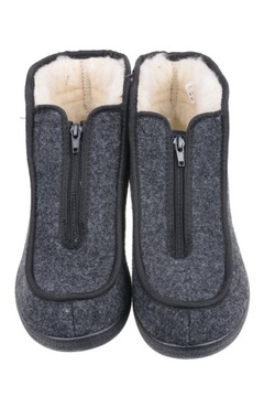 BAMBOSZE OCIEPLANE Z ZAMKIEM stalowy 45